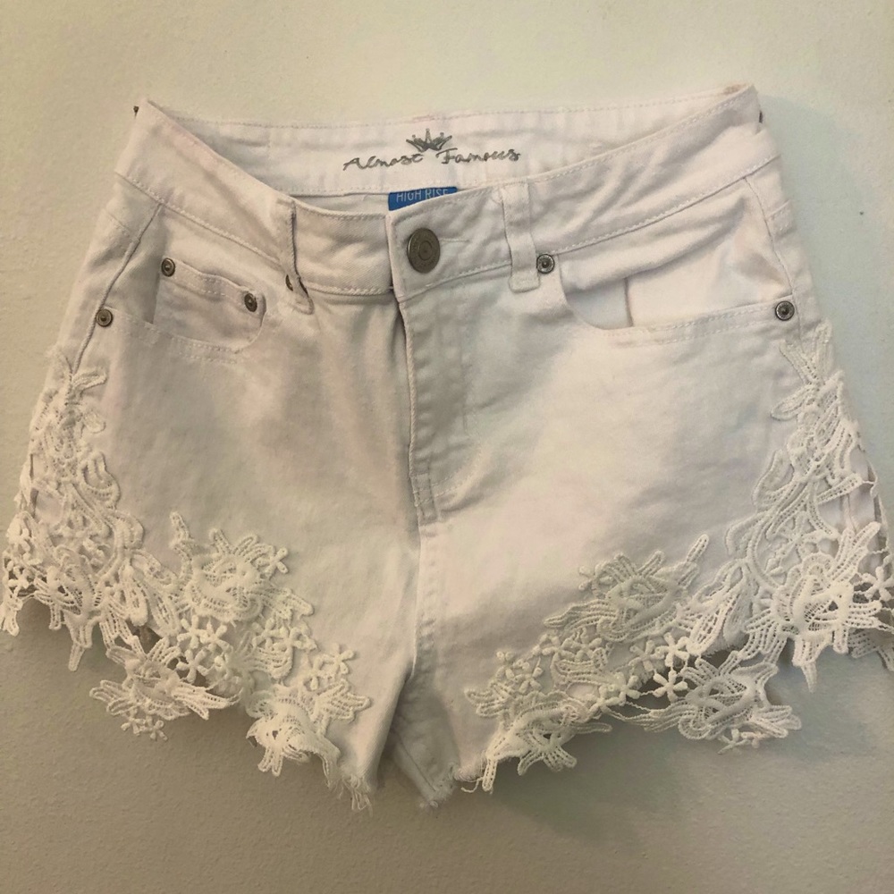 White Jean Shorts